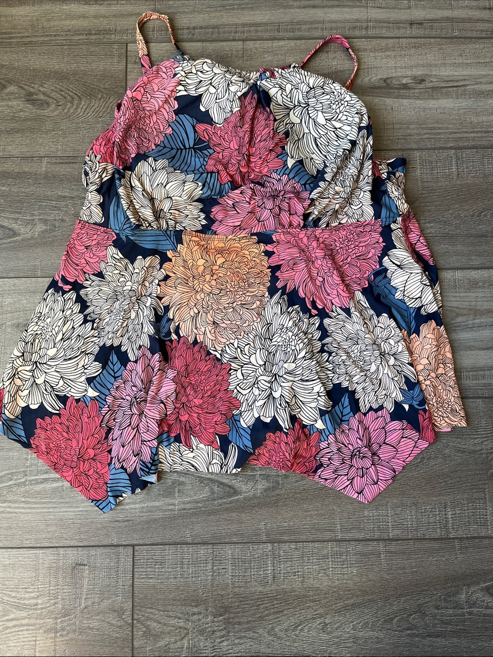 3/$20- Kona Sol Tankini Swim Top